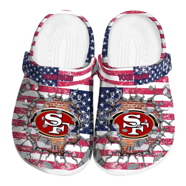 Personalized San Francisco 49ers Freedom Splinter Crocs Best selling