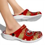 Personalized San Francisco 49ers Paint Splatter Graphics Crocs Best selling