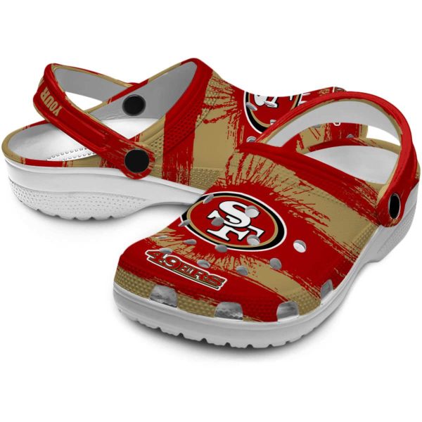 Personalized San Francisco 49ers Paint Splatter Graphics Crocs Latest Model