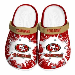 Personalized San Francisco 49ers Splash Art Crocs Best selling