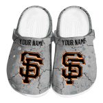 Personalized San Francisco Giants Cracked Texture Crocs Best selling