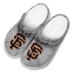 Personalized San Francisco Giants Cracked Texture Crocs Best selling