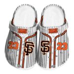 Personalized San Francisco Giants Pinstripe Pattern Crocs Best selling