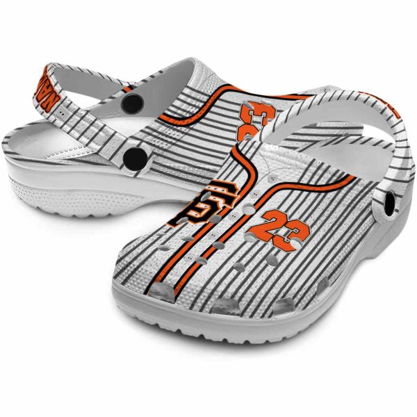 Personalized San Francisco Giants Pinstripe Pattern Crocs Latest Model