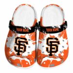 Personalized San Francisco Giants Splatter Pattern Crocs Best selling