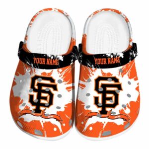 Personalized San Francisco Giants Splatter Pattern Crocs Best selling