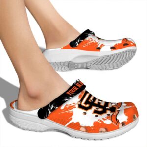 Personalized San Francisco Giants Splatter Pattern Crocs High quality