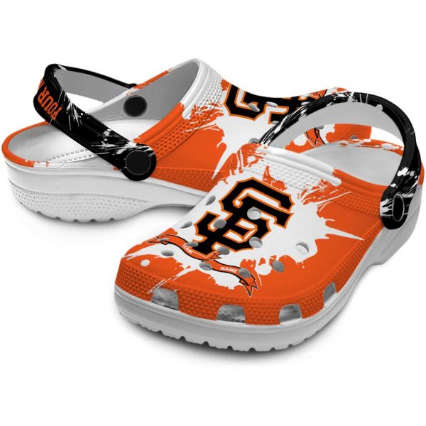 Personalized San Francisco Giants Splatter Pattern Crocs Latest Model