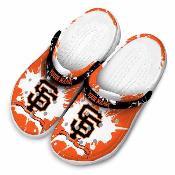 Personalized San Francisco Giants Splatter Pattern Crocs Trendy