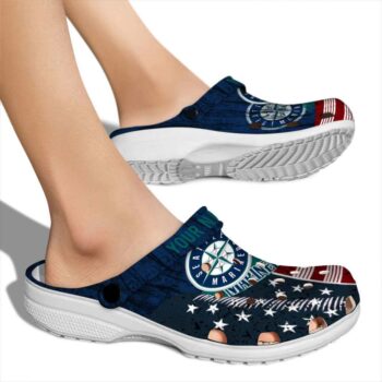 Personalized Seattle Mariners Star Spangled Side Pattern Crocs High quality