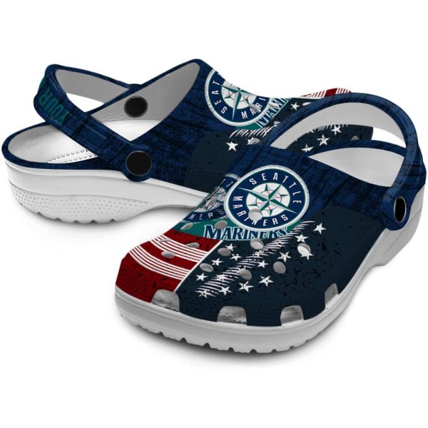 Personalized Seattle Mariners Star Spangled Side Pattern Crocs Latest Model