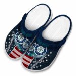 Personalized Seattle Mariners Star Spangled Side Pattern Crocs Best selling
