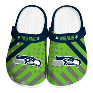 Personalized Seattle Seahawks Star Spangled Graphic Crocs Best selling