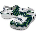 Personalized Seattle Seahawks Zigzag Paint Burst Crocs Best selling