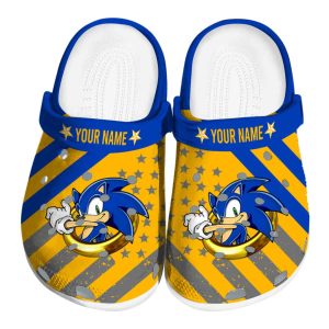 Personalized Sonic The Hedgehog Star Spangled Graphic Crocs Best selling