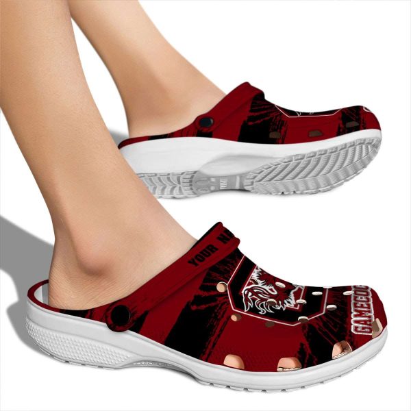 Personalized South Carolina Gamecocks Paint Splatter Graphics Crocs High quality