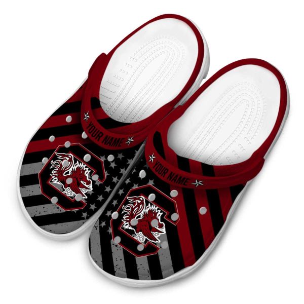 Personalized South Carolina Gamecocks Star Spangled Graphic Crocs Trendy