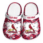 Personalized St Louis Cardinals Zigzag Paint Burst Crocs Best selling