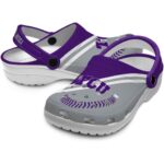 Personalized TCU Horned Frogs Baseball Motif Crocs Best selling
