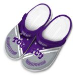 Personalized TCU Horned Frogs Baseball Motif Crocs Best selling