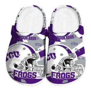 Personalized TCU Horned Frogs Football Helmet Crocs Best selling