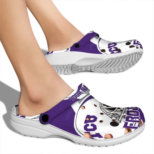 Personalized TCU Horned Frogs Football Helmet Crocs High quality