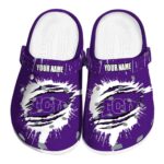 Personalized TCU Horned Frogs Splash Motif Background Crocs Best selling