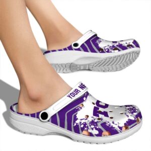 Personalized TCU Horned Frogs Zigzag Paint Burst Crocs High quality