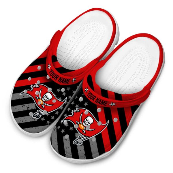 Personalized Tampa Bay Buccaneers Star Spangled Graphic Crocs Trendy