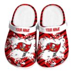 Personalized Tampa Bay Buccaneers Zigzag Paint Burst Crocs Best selling