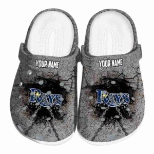 Personalized Tampa Bay Rays Cracked Ground Texture Crocs Best selling