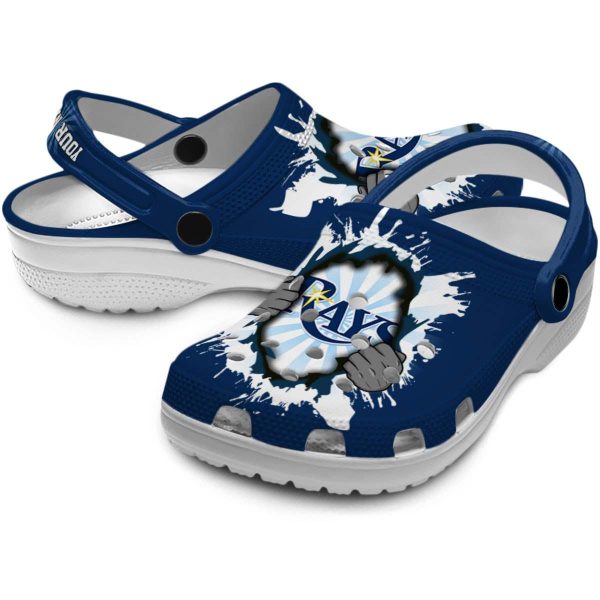 Personalized Tampa Bay Rays Gripping Hand Crocs Latest Model