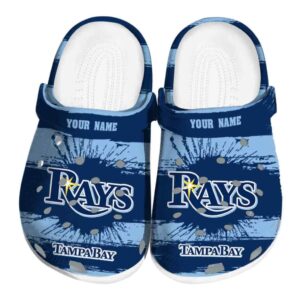 Personalized Tampa Bay Rays Paint Splatter Graphics Crocs Best selling
