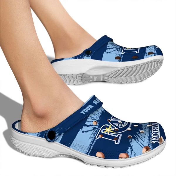 Personalized Tampa Bay Rays Paint Splatter Graphics Crocs High quality