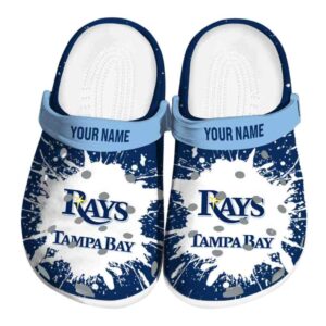 Personalized Tampa Bay Rays Splash Art Crocs Best selling