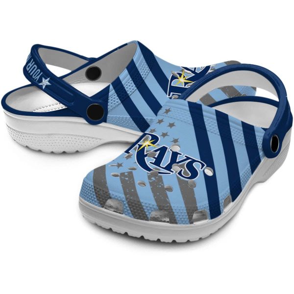 Personalized Tampa Bay Rays Star Spangled Graphic Crocs Latest Model
