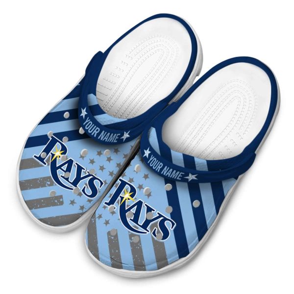 Personalized Tampa Bay Rays Star Spangled Graphic Crocs Trendy