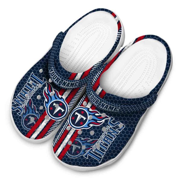 Personalized Tennessee Titans Contrasting Stripes Crocs Trendy
