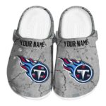 Personalized Tennessee Titans Cracked Texture Crocs Best selling
