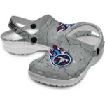 Personalized Tennessee Titans Cracked Texture Crocs Best selling