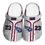 Personalized Tennessee Titans Pinstripe Pattern Crocs Best selling