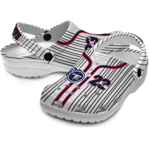 Personalized Tennessee Titans Pinstripe Pattern Crocs Latest Model