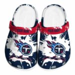 Personalized Tennessee Titans Splatter Pattern Crocs Best selling