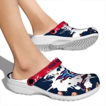 Personalized Tennessee Titans Splatter Pattern Crocs High quality