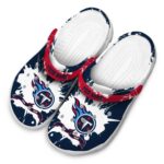 Personalized Tennessee Titans Splatter Pattern Crocs Best selling
