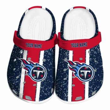 Personalized Tennessee Titans Vertical Stripes Crocs Best selling