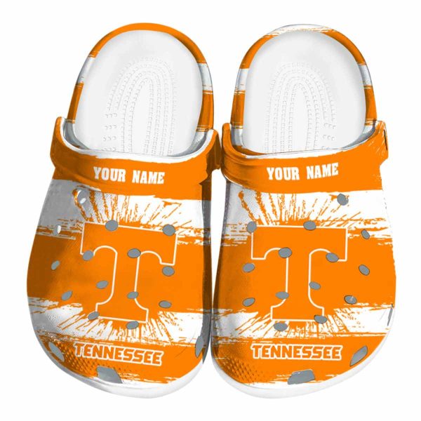 Personalized Tennessee Volunteers Paint Splatter Graphics Crocs Best selling