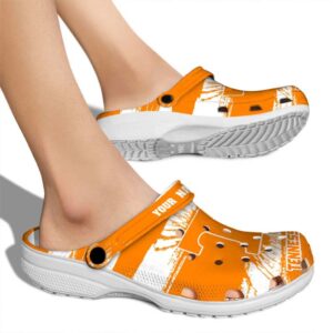 Personalized Tennessee Volunteers Paint Splatter Graphics Crocs High quality