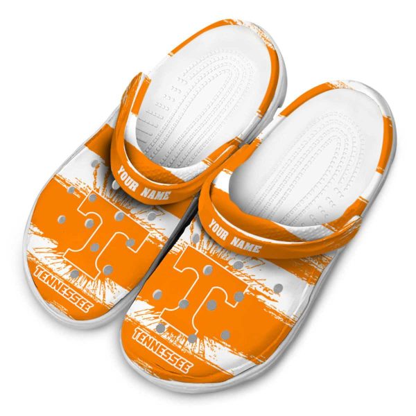 Personalized Tennessee Volunteers Paint Splatter Graphics Crocs Trendy