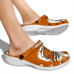 Personalized Texas Longhorns Splash Motif Background Crocs Best selling